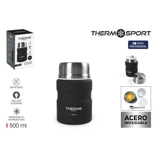 Termosica za Hranu ThermoSport Crna Čelik 500 ml (6 kom.) Cijena
