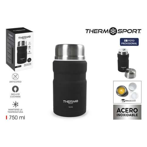 Termosica za Hranu ThermoSport Crna Čelik 750 ml (6 kom.) Cijena