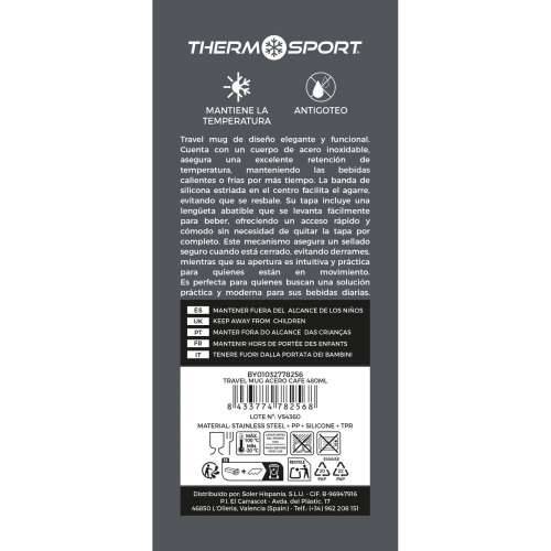 Termo Šalica s Poklopcem ThermoSport 480 ml (9 kom.) Cijena