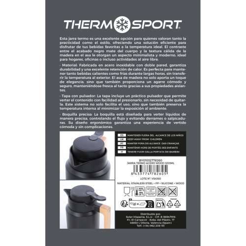 Termo Vrč ThermoSport Crna 1,2 L (4 kom.) Cijena