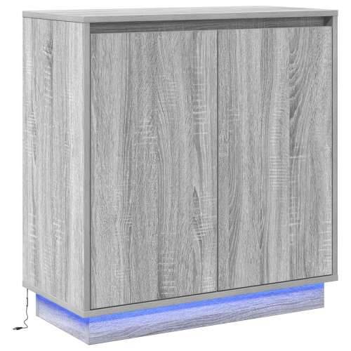 Komoda s LED rasvjetom Siva Sonoma 71x34,5x75 cm Odabrano drvo Cijena