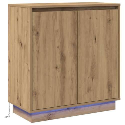 Komoda s LED svjetlima, umjetni hrast, 71x34,5x75 cm, drvo Cijena