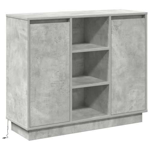 Sideboard s LED-om Siva Betonska 90x32x75 cm Konstruirano drvo Cijena