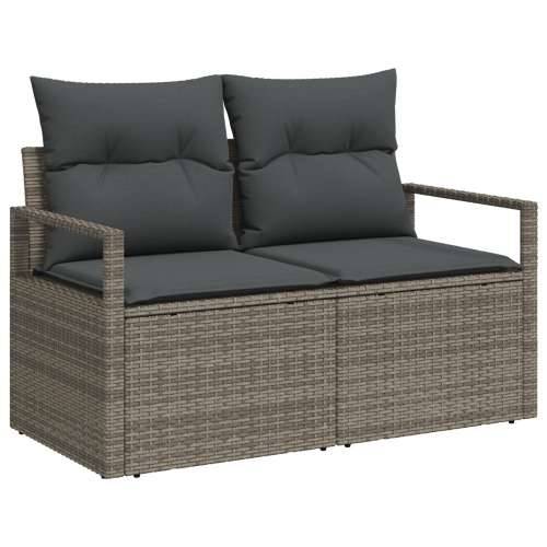 Set Vrtnih Sofa od 7 Djelova s Jastučićima Sivi Poli Ratan Cijena