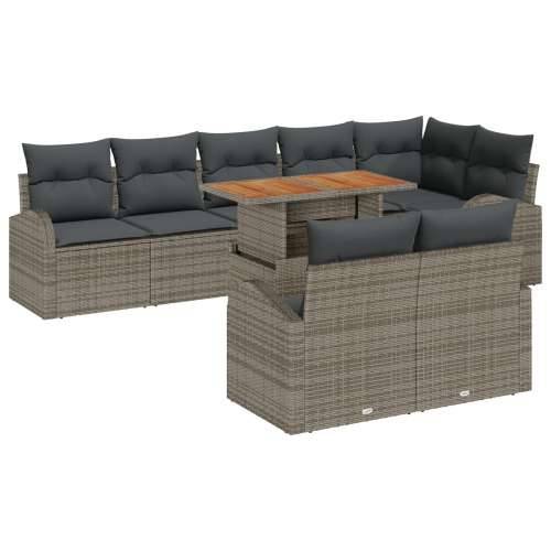 set vrtnih sofa od 9 komada s jastučićima Siva Poli ratan Cijena