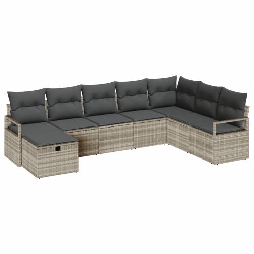 set vrtne garniture od 8 dijelova sa svjetlosivim jastučićima od poli ratana Cijena