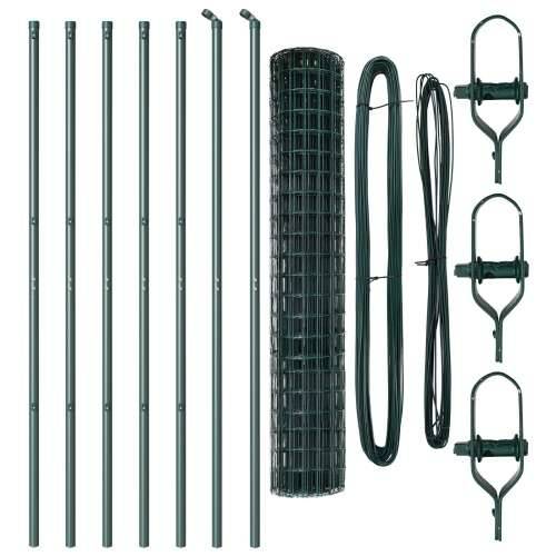 Euro Ograda Set od 2 Zelena Metal 10 x 1.5 m Izdržljivo Cijena