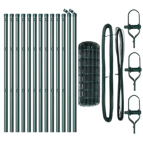 Euro Ograda Set od 2 Zelena Metal 25 x 0.8 m Izdržljiva Cijena
