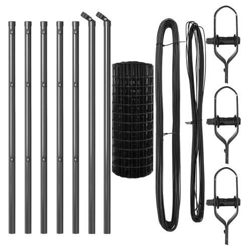Siva Ograda Set od 2 Siva Metal Velika Izdržljiva Siva Ograda Cijena