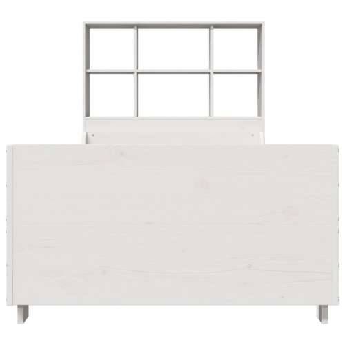 Krevet s regalom za knjige bez madraca bijeli 90x200 cm od drva - Bijela 90 x 200 cm Cijena