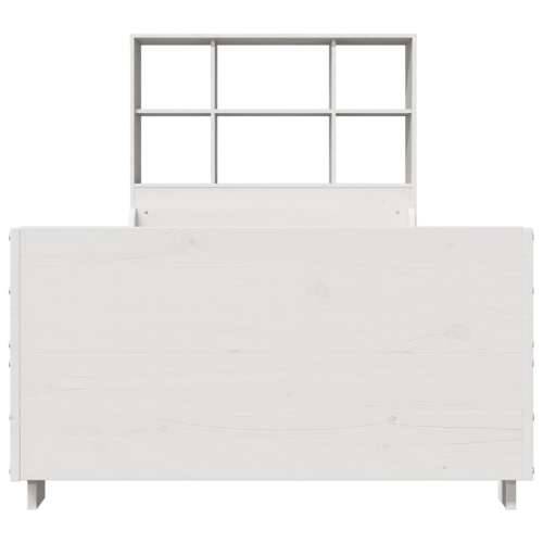 Krevet s regalom za knjige bez madraca bijeli 90x190 cm od drva - Bijela 90 x 190 cm Cijena