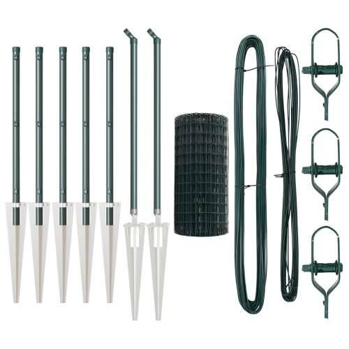 Euro ograda Set od 2 Zelena Metal 10 x 0.8 m Izdržljiva Cijena