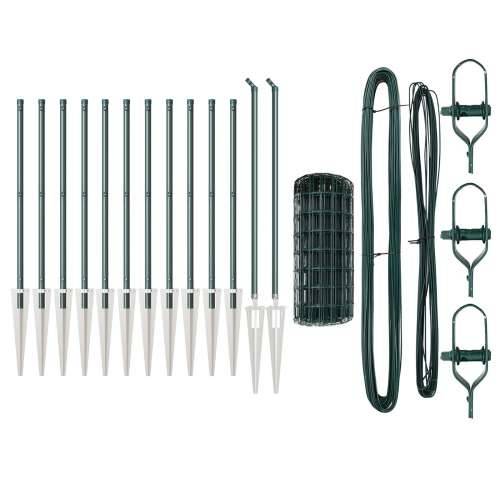 Euro Ograda Set od 2 Zelena Metal 25 x 0.8 m Izdržljiva Cijena