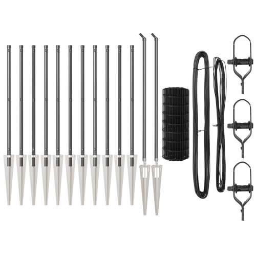 Euro ograda sivo Set od 2 Siva Metal 25 x 1 m Izdržljiva Cijena