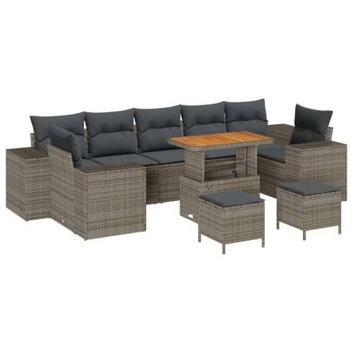 Set sivih vrtnih sofa Set od 4 Siva Ratan, Poliester Velik Cijena