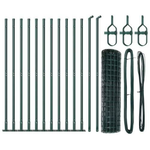 Euro Ograda Set od 2 Zelena Metalna 25 x 0.8 m Izdržljiva Cijena