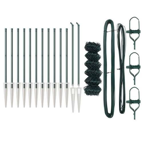 Ograda od lanca Set od 2 Zelena Metal 0.8 x 25 m Izdržljivo Cijena