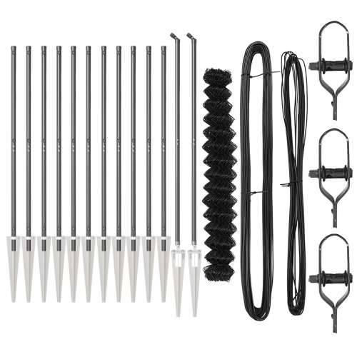 Ograda od lančanog linka Set od 2 Siva Čelik 25 x 1.5 m Cijena