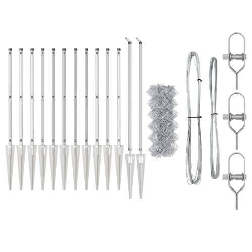 Ograda od lančane veze Set od 2 Galvanizirani čelik 25 x 1 m Cijena