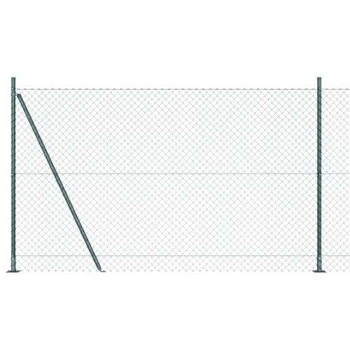 Ograda od lančane mreže s 7 flandriranih stupova 1.6x10 m od galvaniziranog čelika Cijena