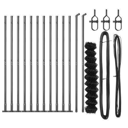 Ograda od lanca Set od 2 Siva Metal, Plastika 25 x 0.8 m Cijena