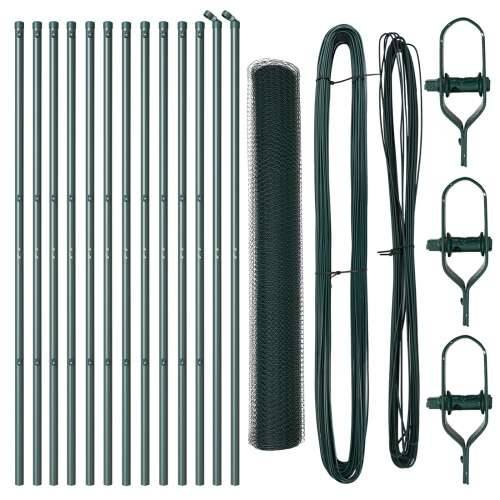 Set ograde Set od 2 Zelena Čelik s PVC premazom 25 x 1,2 m Cijena