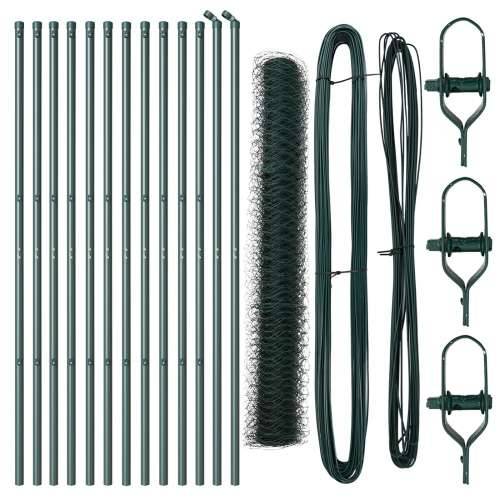 set ograde Set od 2 Zelena Metal 25 x 1,2 m Izdržljivo Cijena