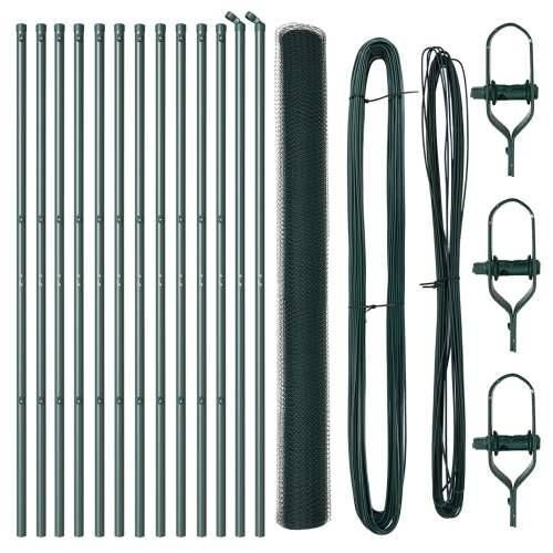 Set ograde Set od 2 Zeleni Čelik, PVC premaz 25 x 1,5 m Cijena