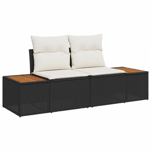 Vrtna garnitura - 10-dijelni set vrtnih sofa s Jastučićima Crni Poli Ratan Akacija Cijena