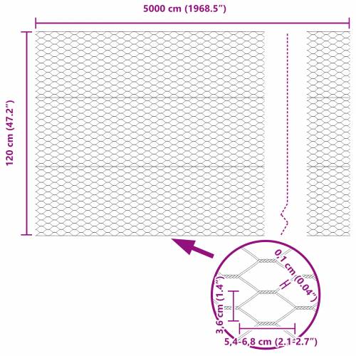 Heksagonalna ograda Zelena 1.2x50 m Čelik Cijena