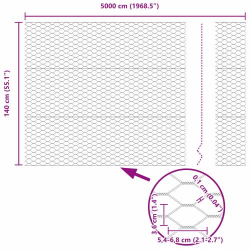 Hexagonalna Ograda Zelena 1.4x50 m Čelik Cijena
