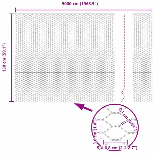 Heksagonalna Ograda Zelena 1.5x50 m Čelik Cijena
