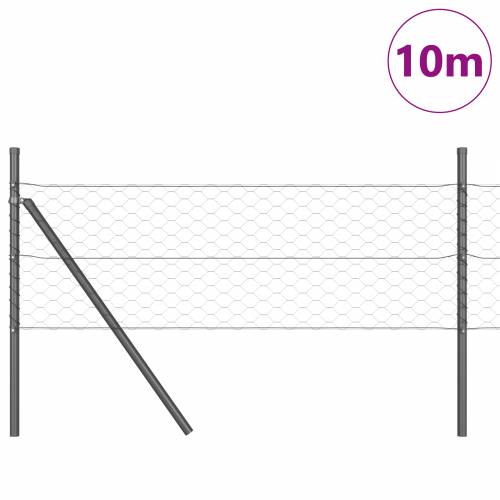 Ograda u obliku heksagona Siva 0.8x10 m Čelik Cijena