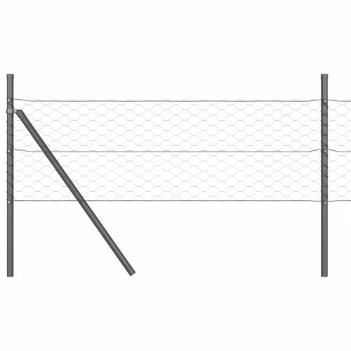 Ograda u obliku heksagona Siva 0.8x10 m Čelik Cijena