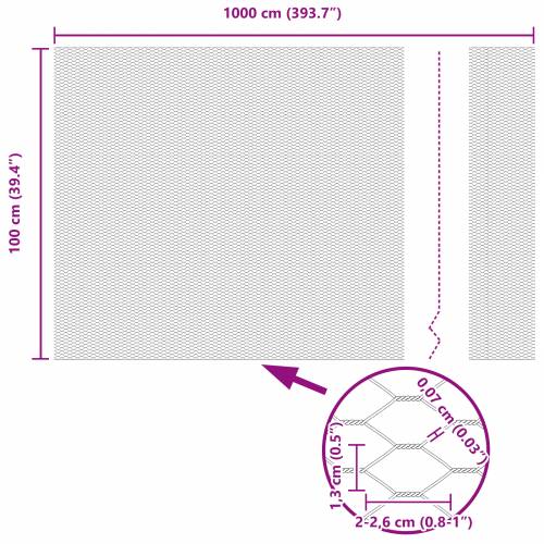 Heksagonalna Ograda Siva 1x10 m Čelik Cijena