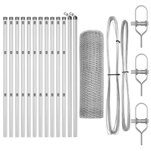 Set Ograda Set od 2 Pocinčani čelik 25 x 0.5 m Izdržljiv Cijena