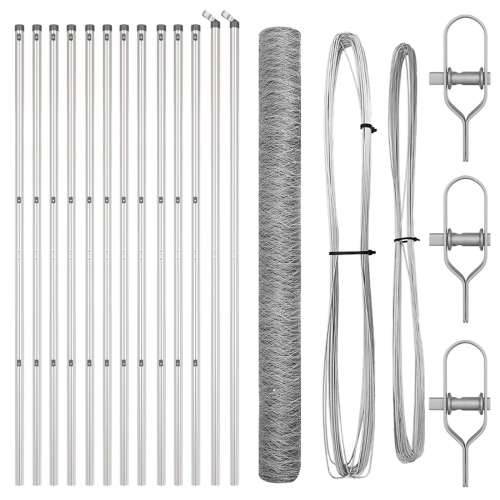 set ograde Set od 2 Pocinčani čelik 25 x 1.5 m Izdržljiv Cijena