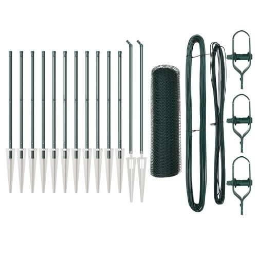 Set ograde Set od 2 Šumska zelena Metal, Plastika 25 x 0.5 m Cijena