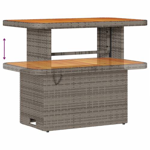 Set od 8 komada vrtnih sofa s jastučićima Siva Poli Ratan Acacia Cijena