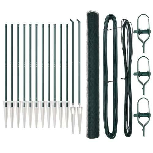 set ograde Set od 2 Zelena Metal 25 x 1,5 m Izdržljiv Cijena