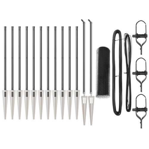 Set ograde Set od 2 Siva Metal 25 x 1 m Izdržljivo Cijena
