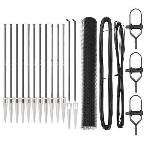 Set ograde Set od 2 Siva Metal, Plastika 25 x 1,2 m Izdržljivo Cijena