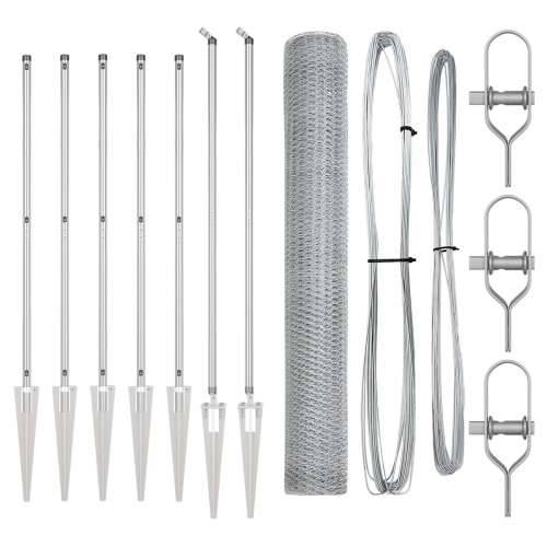 heksagonalna ograda 1,2x10 m galvanizirani čelik, stupci ograde s klini 7 kom Ø32 mm 140 cm galvanizirani čelik Cijena