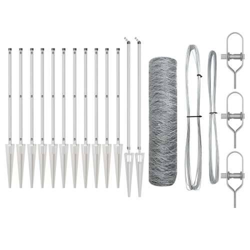 Set ograde Set od 2 Pocinčani metal Pocinčani čelik 25 x 0.5 m Cijena