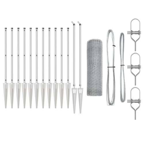 Set ograde Set od 2 Pocinčani čelik 25 x 1 m Industrijski Cijena