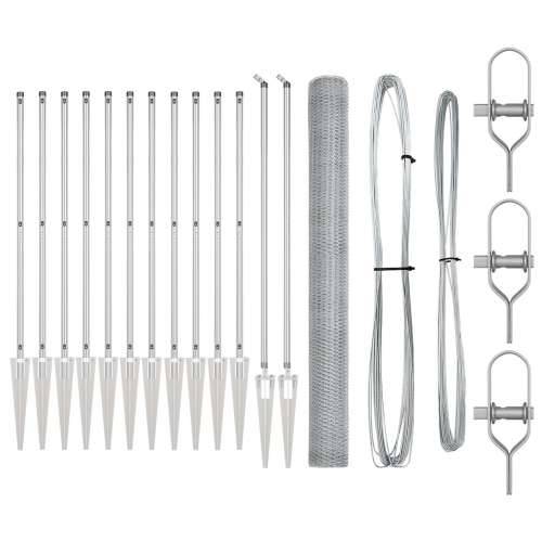 Ograda Set od 2 Galvanizirani čelik 25 x 1.5 m Izdržljiva Cijena