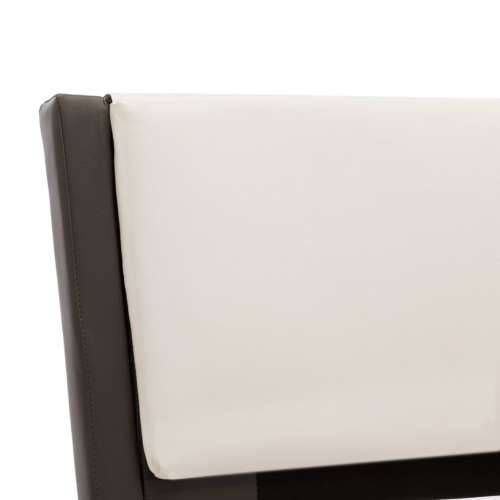 Okvir za krevet od umjetne kože LED sivo-bijeli 90 x 200 cm Cijena