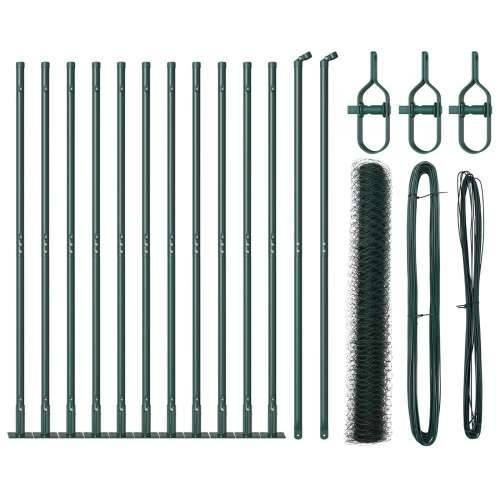 Ogradni Set Set od 2 Boja šume Čelik 25 x 1 m Izdržljivo Cijena