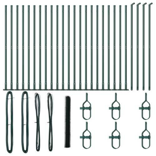 Heksagonalna Ograda Zelena 1.6x50 m Čelik, Ograde s Baznim Odojcima 13 kom Ø32mm 88.5cm Galvanizirani Čelik Cijena