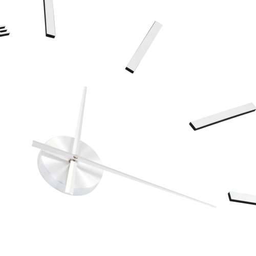 3D zidni sat moderni dizajn 100 cm XXL srebrni Cijena